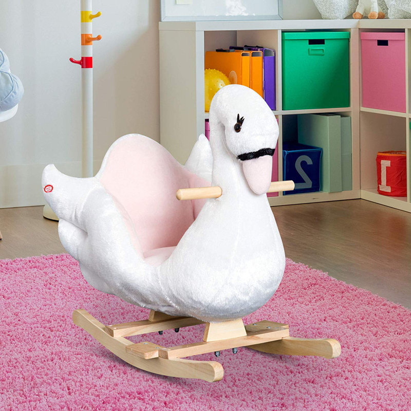 Qaba Kids Plush Toy Swan Style Rocker & Reviews Wayfair